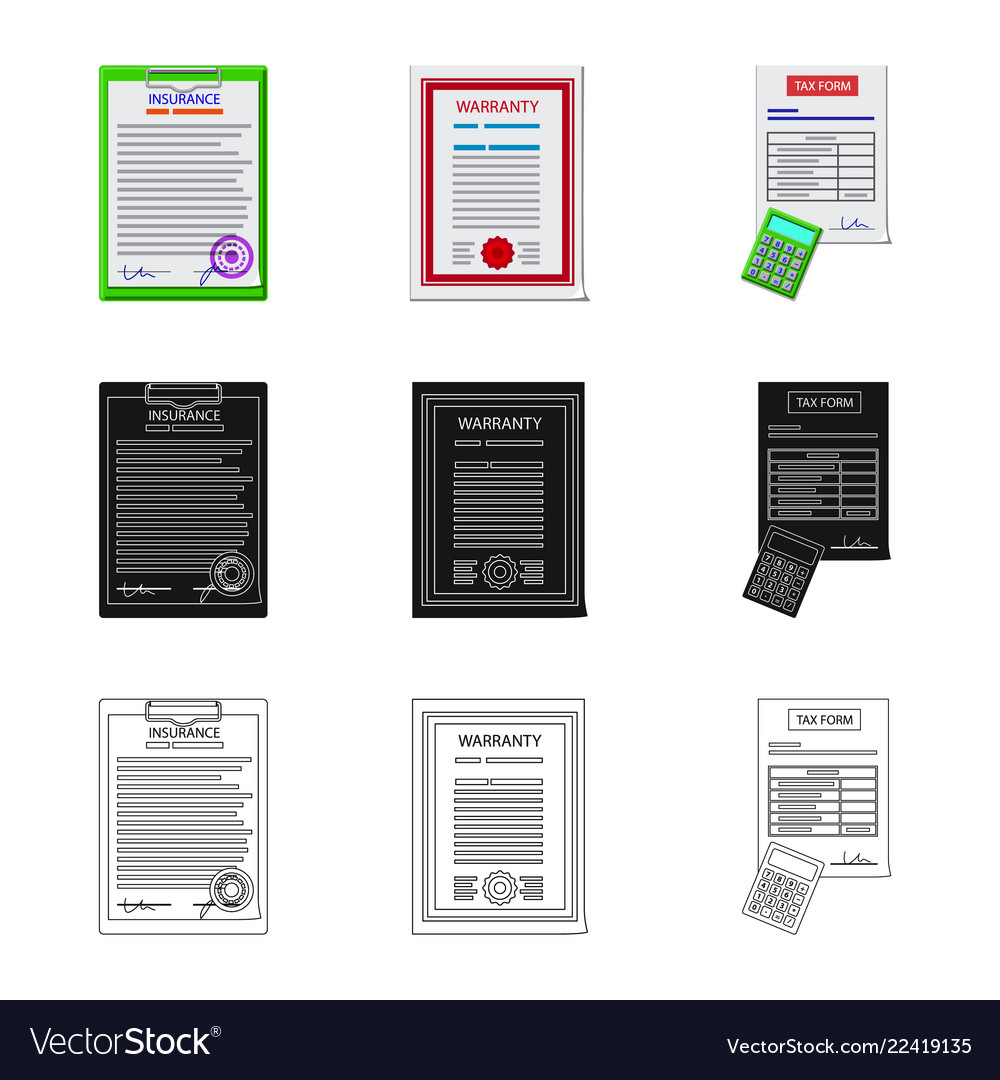 Form and document symbol vector image Form and document symbol