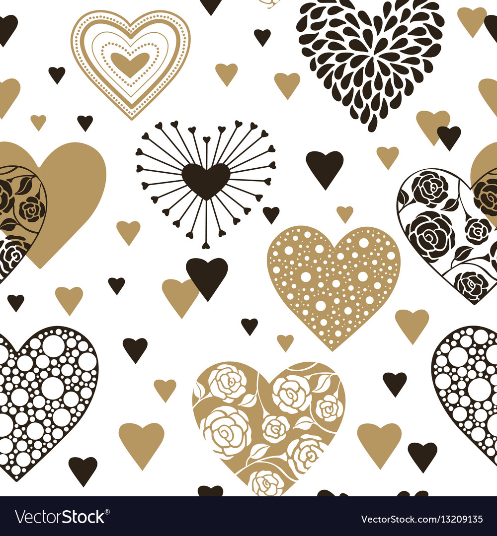 Hearts seamless background