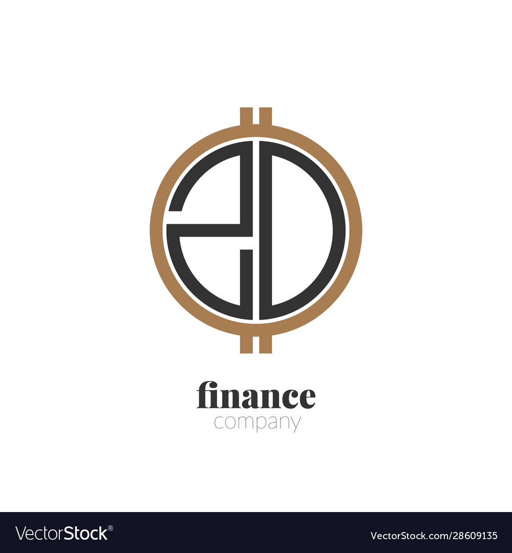 Initial letter zd finance creative logo design
