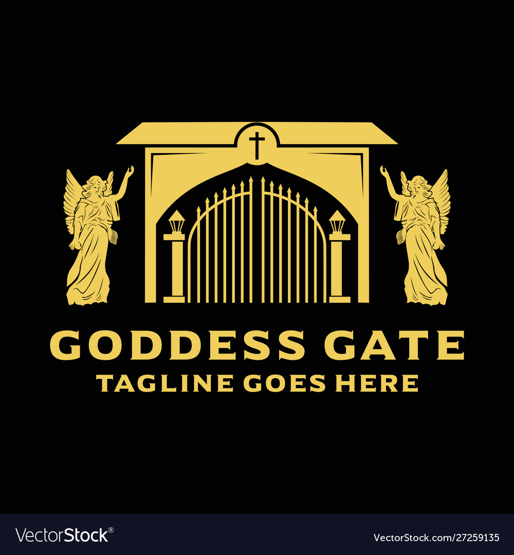 Logo goddess gate vector image Logo goddess gate