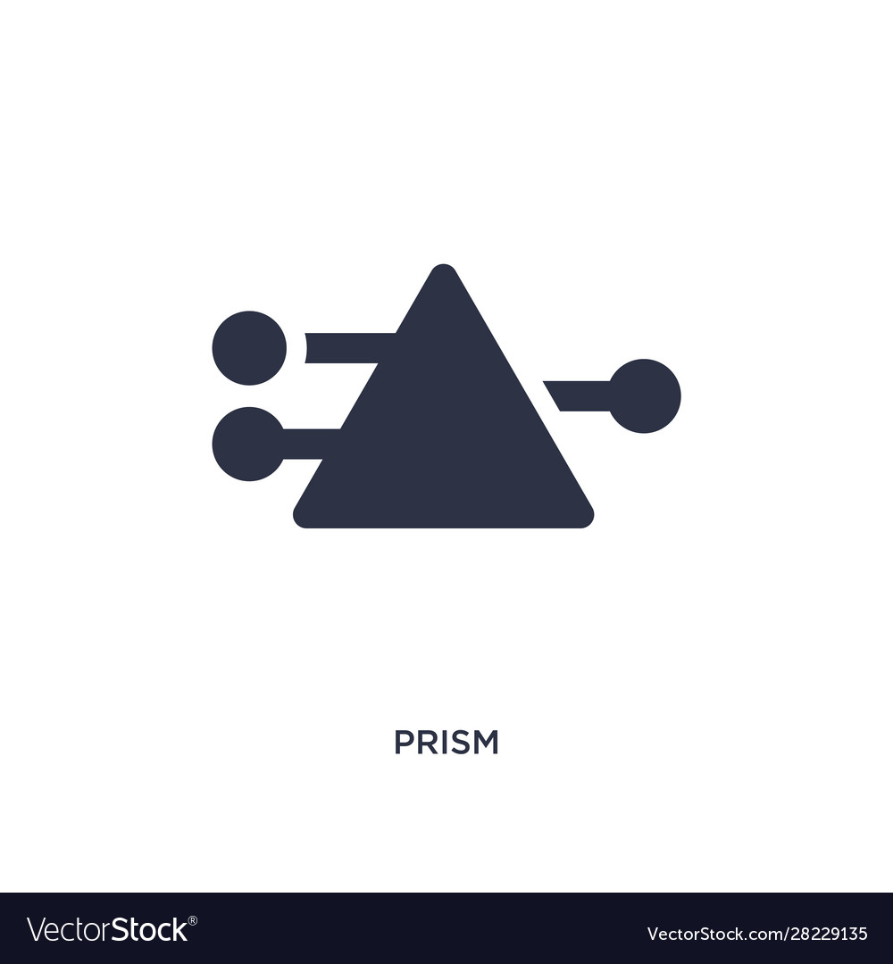 Prism icon on white background simple element