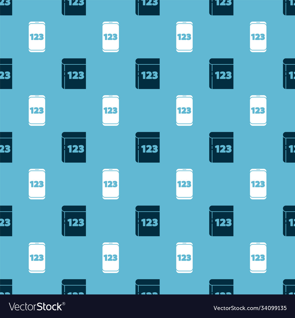 Set book with word mathematics and mobile vector image Set book with word mathematics and mobile