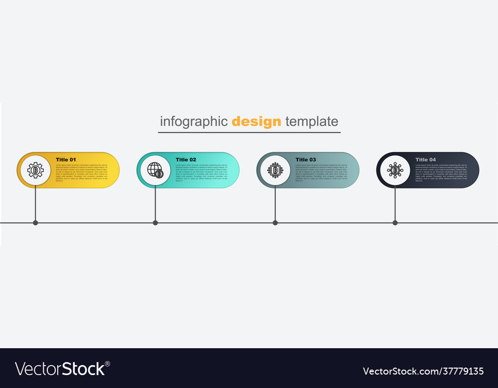 Set line blockchain technology bitcoin cpu mining vector image Set line blockchain technology bitcoin cpu mining