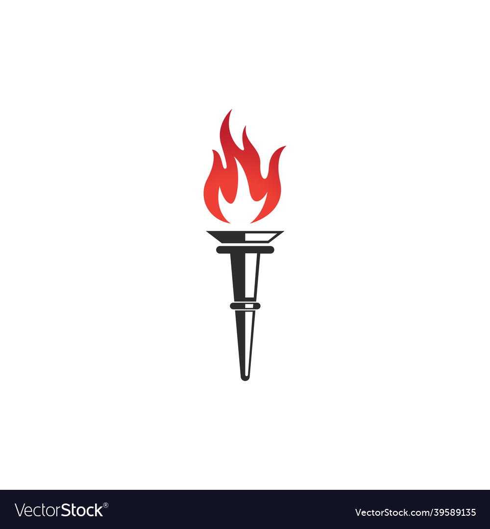 Torch icon design vector image Torch icon design