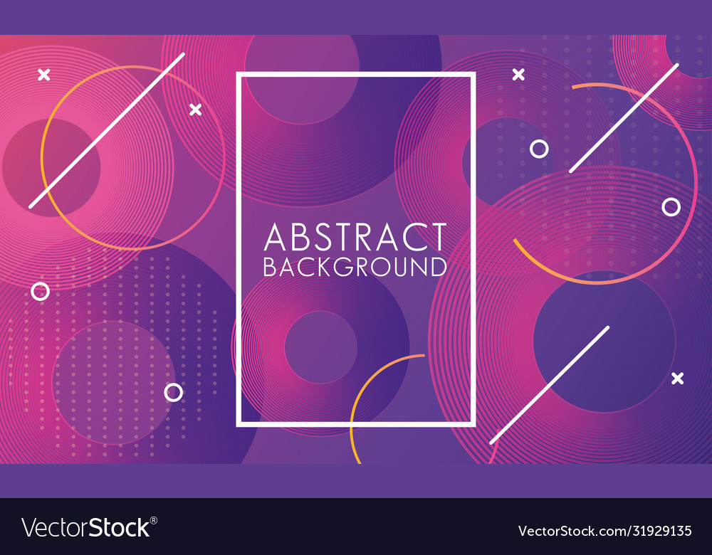 Vivid colors and fluids with square frame abstract
