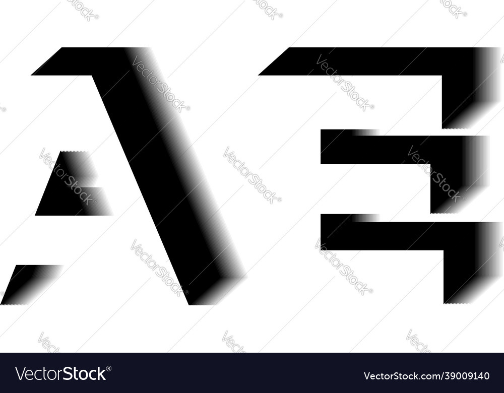 Ae monogram shadow shape style