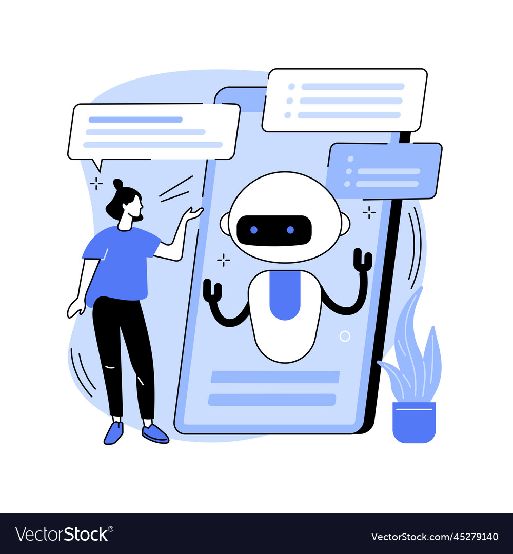 Chatbot virtual assistant abstract concept