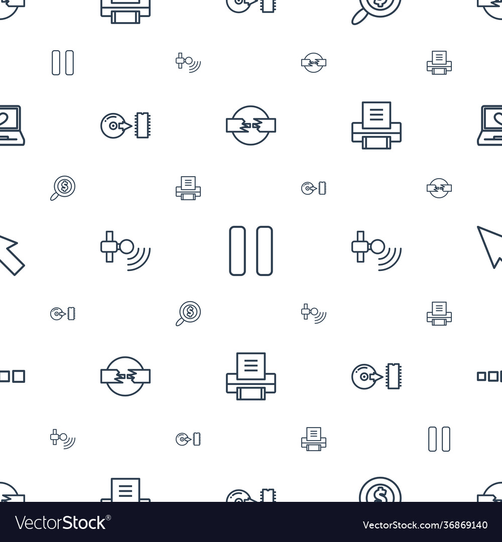 Computer icons pattern seamless white background