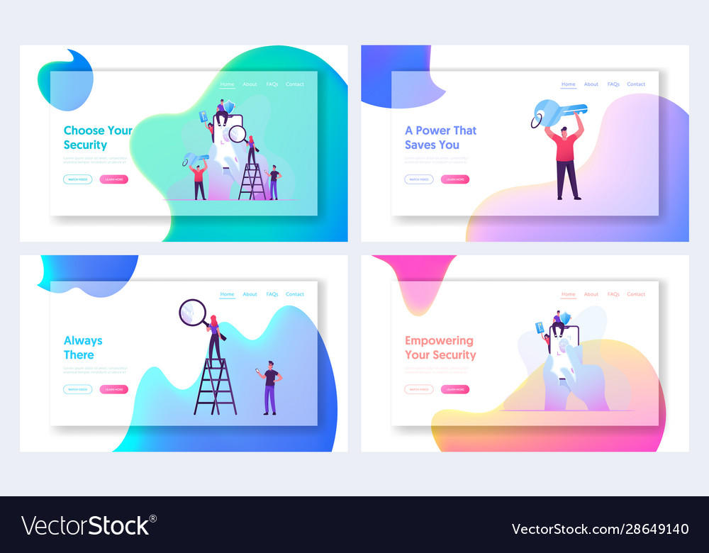 Cyber security and finger scan access website Vector Image Cyber security and finger scan access website