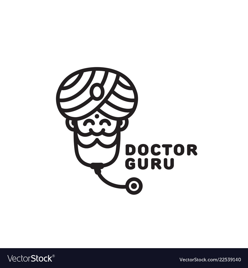 Doctor Guru Logo Royalty Free Vector Image Vectorstock