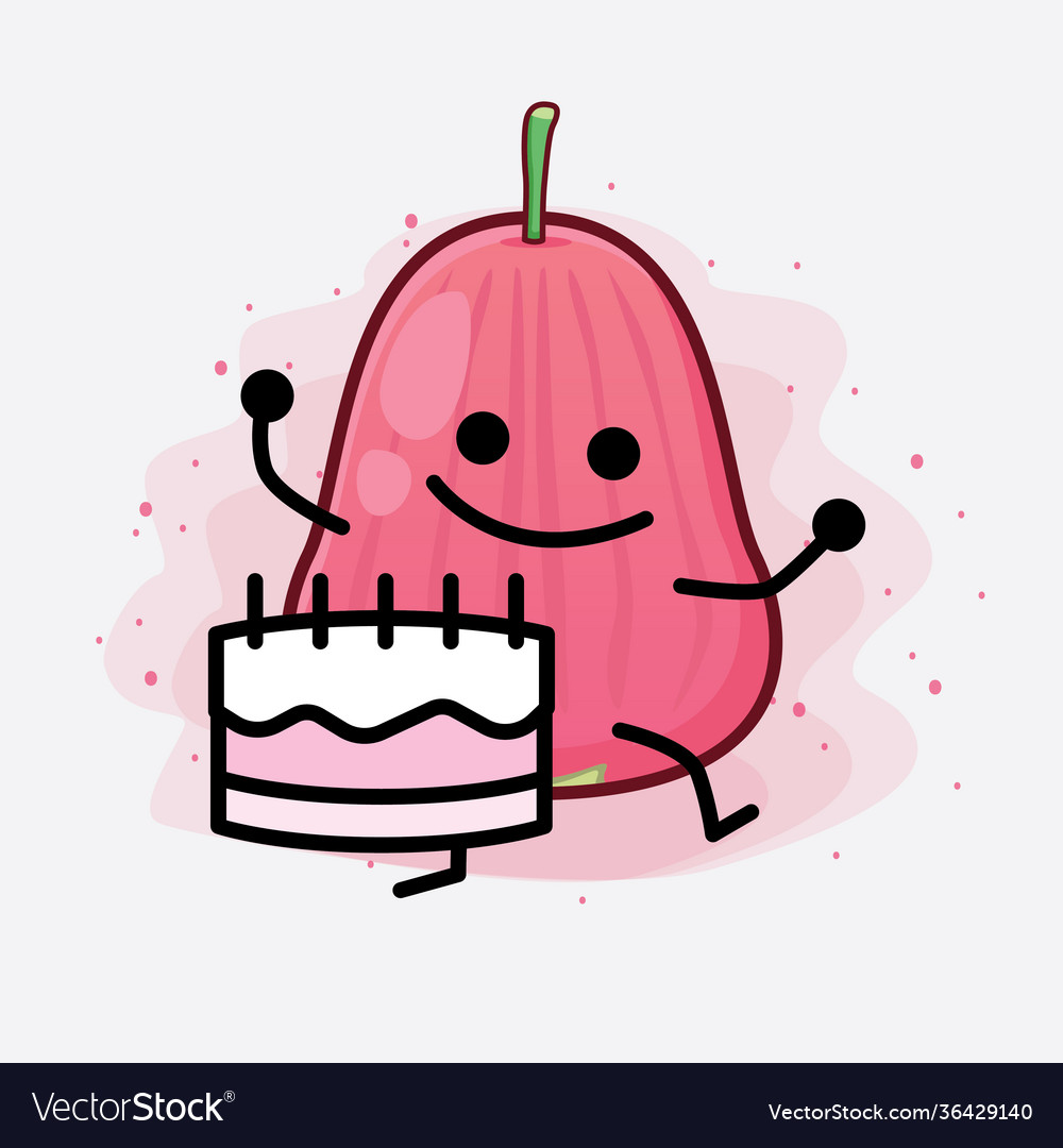 Java apple fruit cute character with simple face