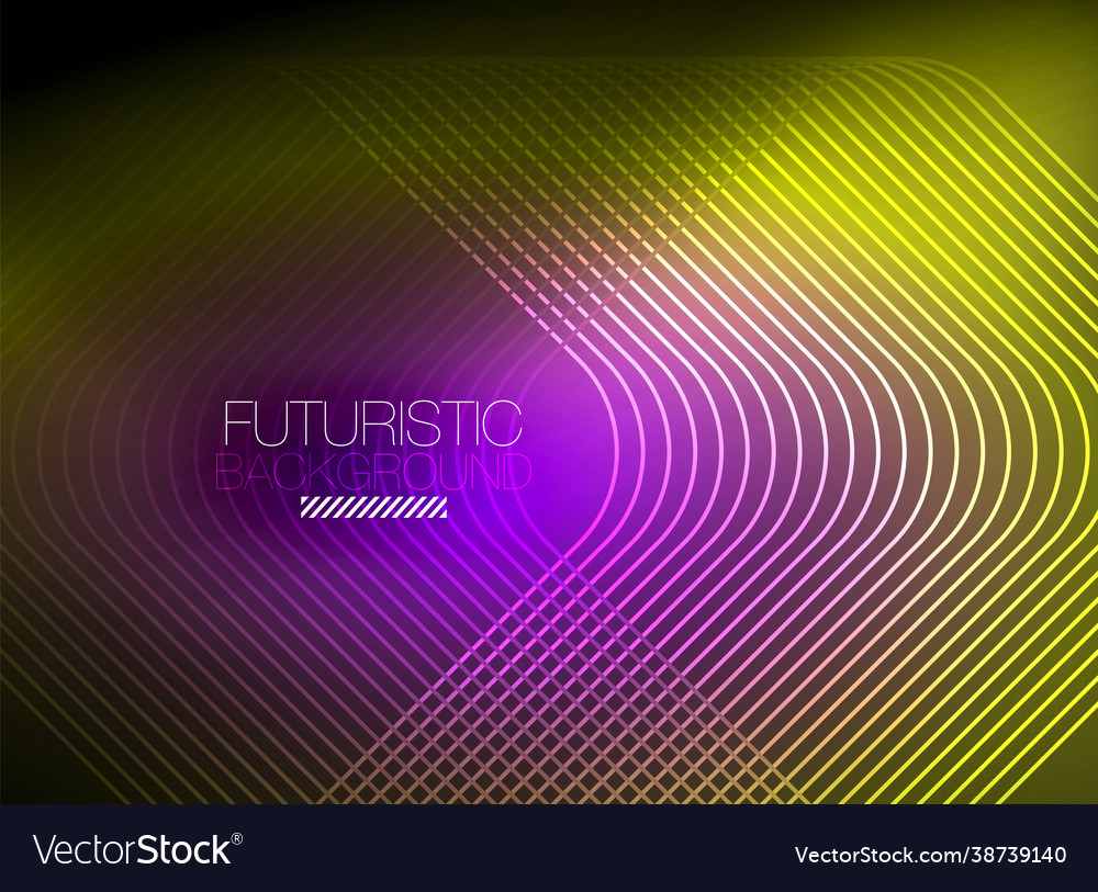 Neon color square shape lines abstract background