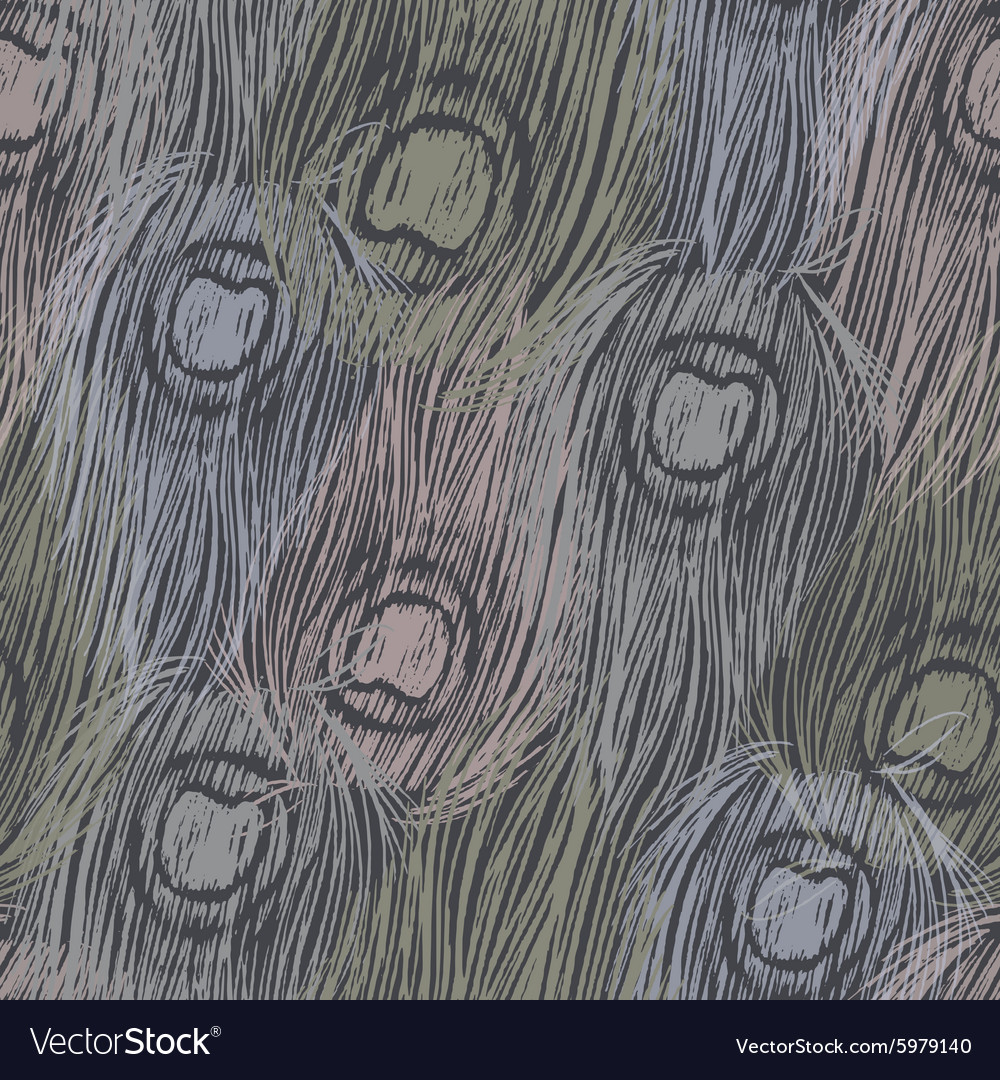 Peacock feathers seamless pattern