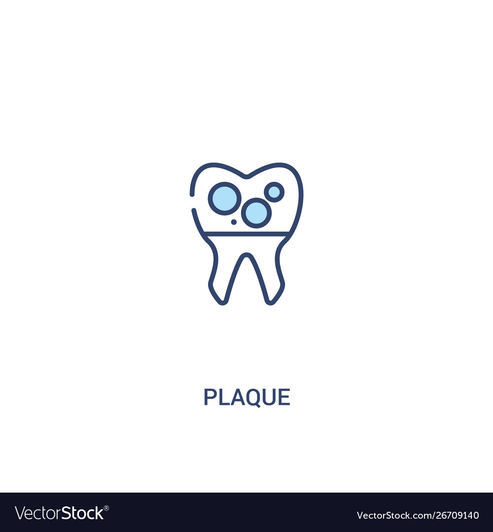 Plaque concept 2 colored icon simple line element