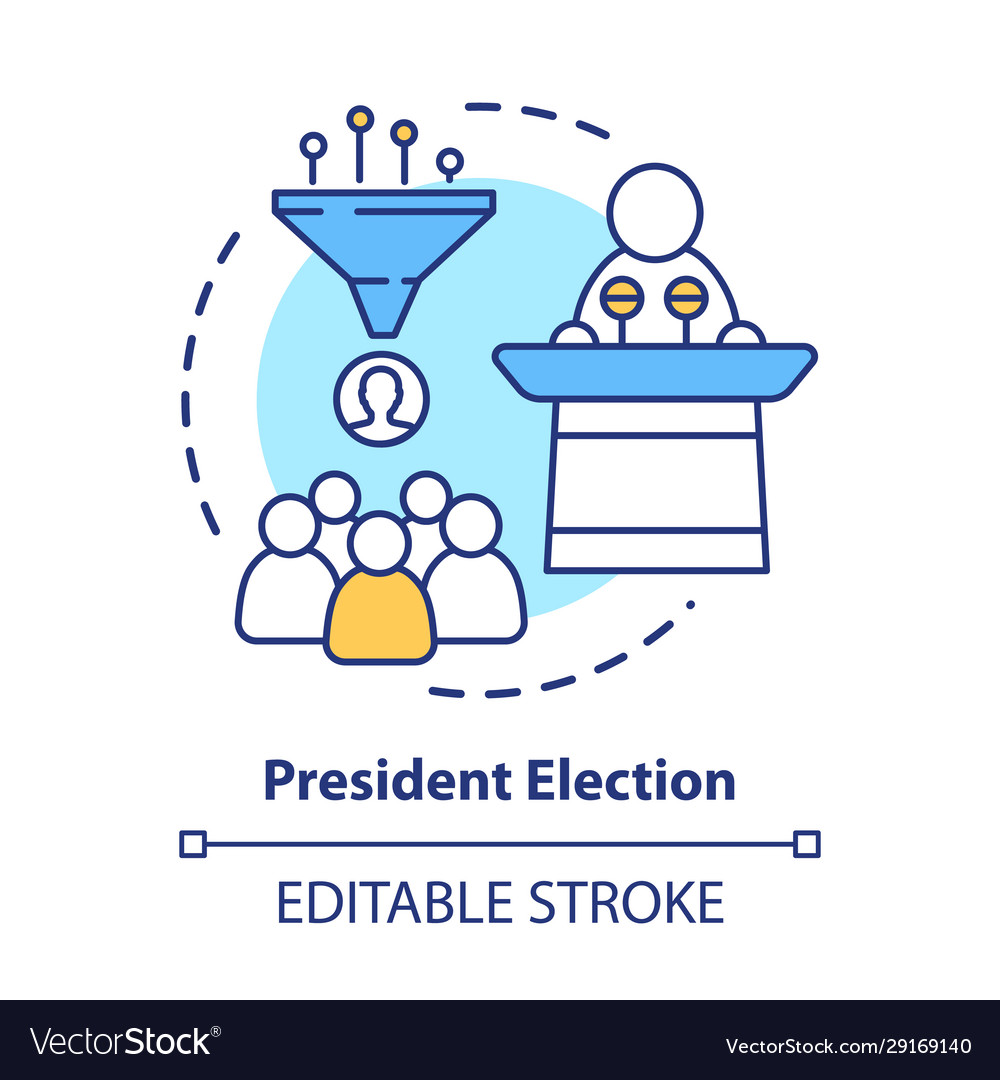 President election concept icon public speech Vector Image