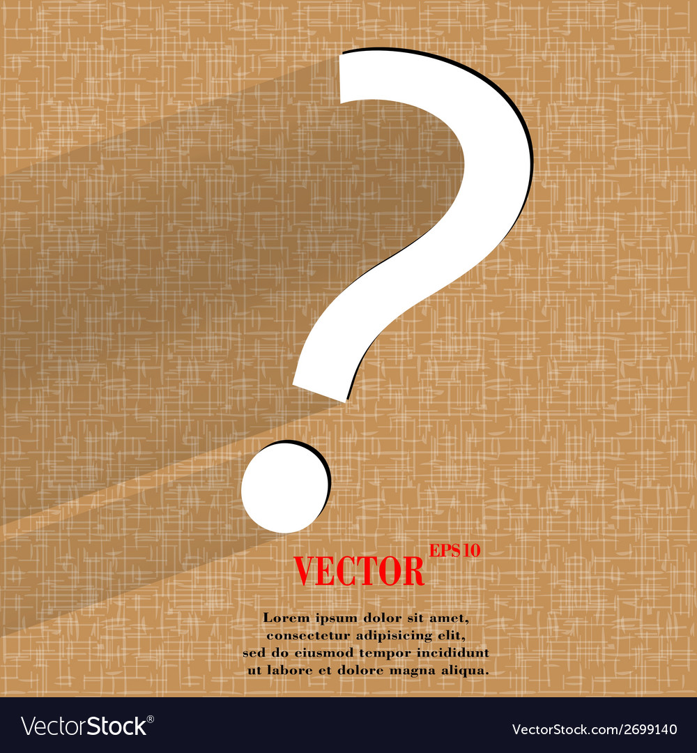 Question mark flat modern web design Royalty Free Vector
