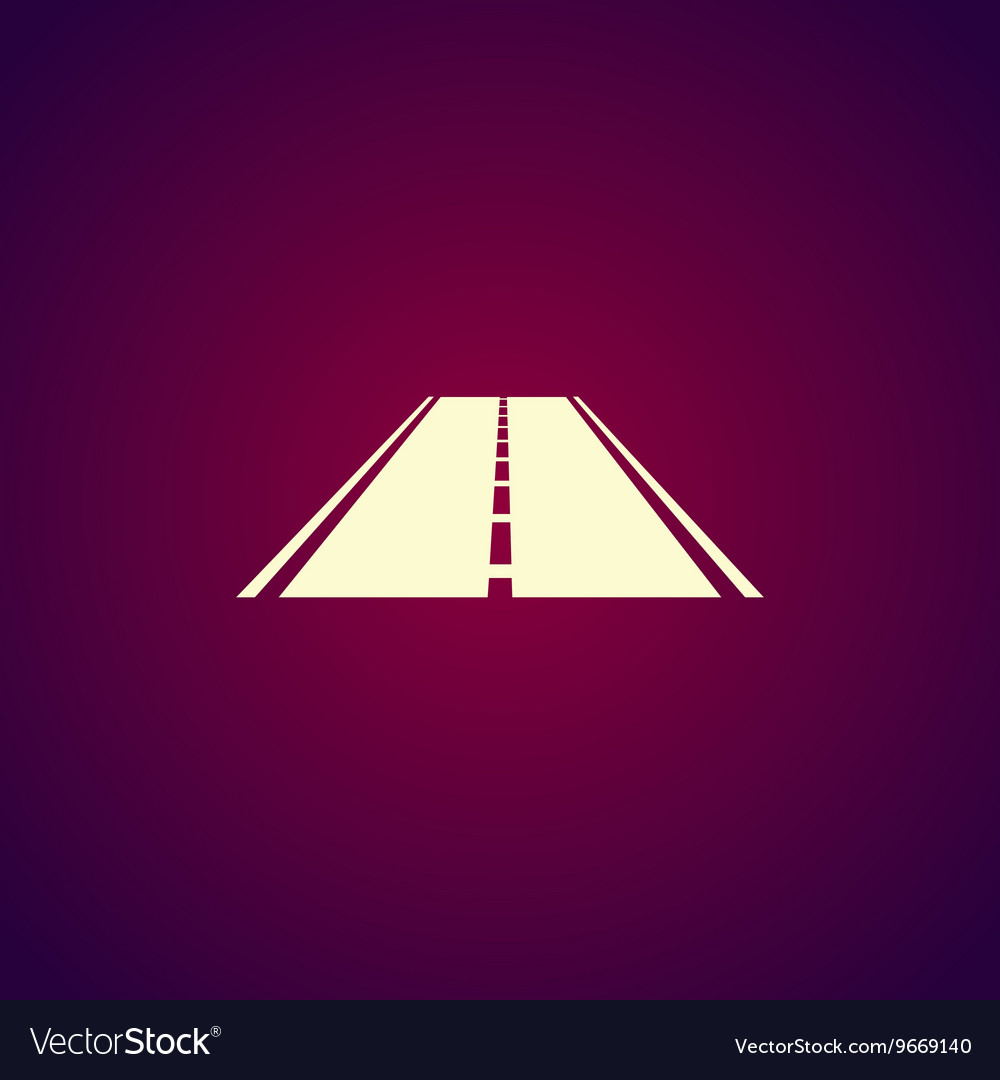 Road icon flat Royalty Free Vector Image - VectorStock