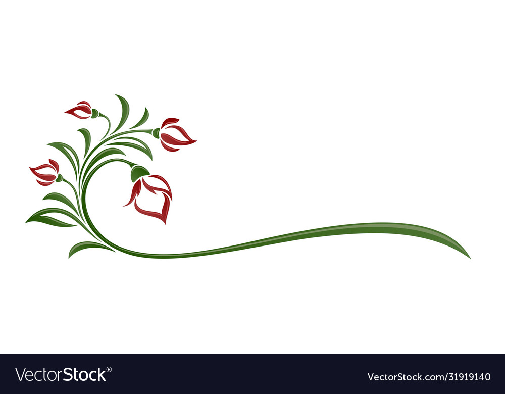 Stylized flower symbol Royalty Free Vector Image