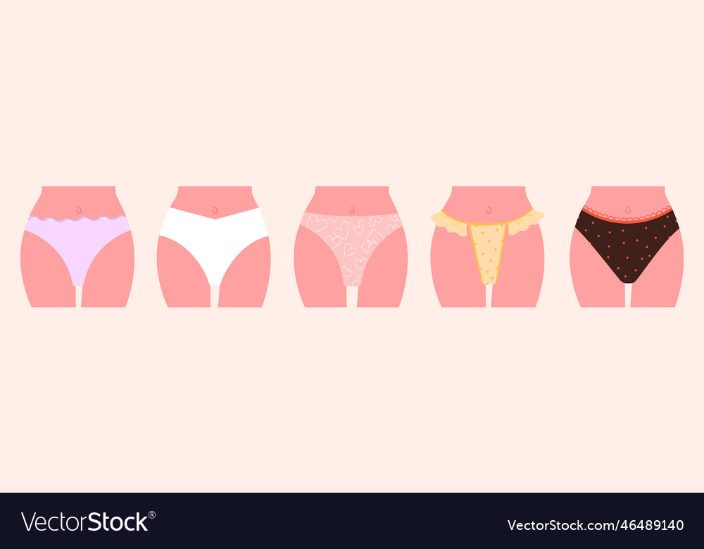 Various female lingerie briefs different style