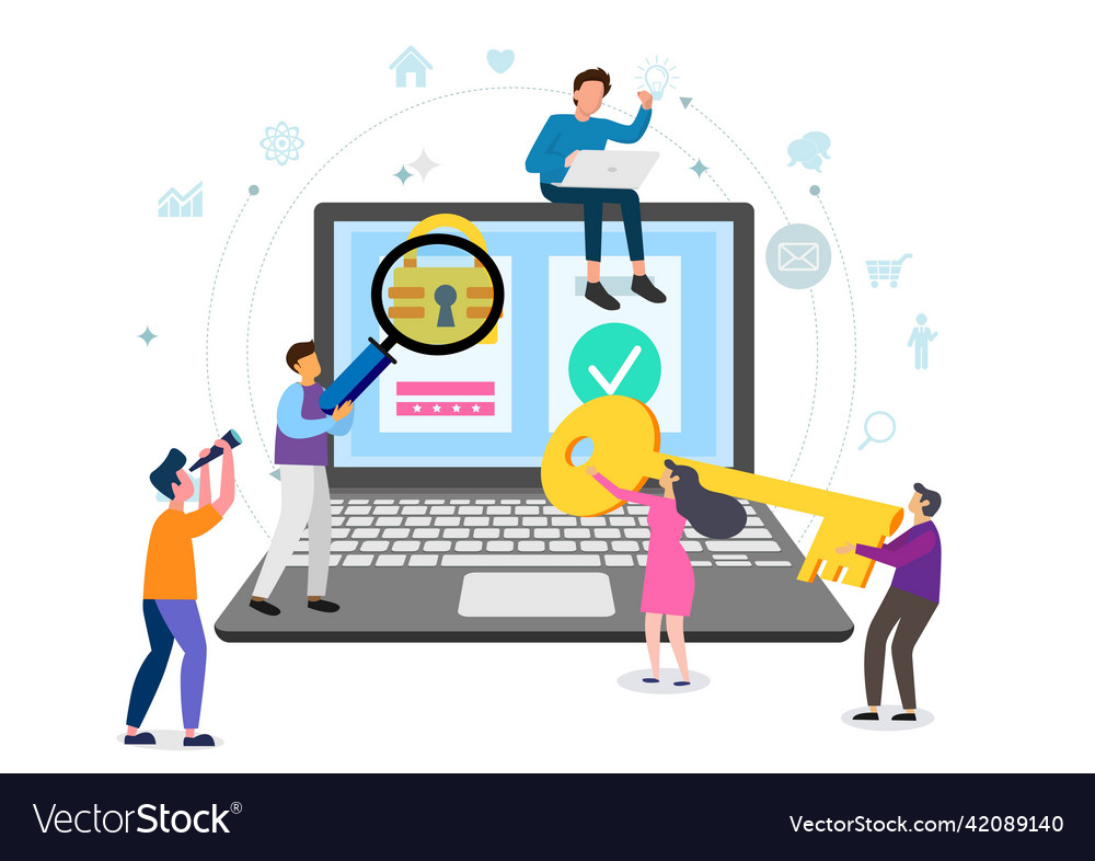 Web development concept programmers and vector image Web development concept programmers and