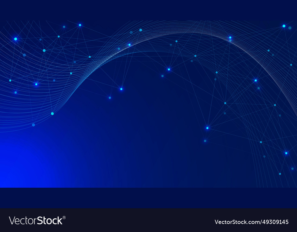 Abstract molecular structure with connecting dots vector image Abstract molecular structure with connecting dots