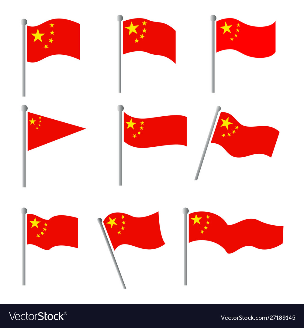 China Flag Colors And Proportion National Vector Image