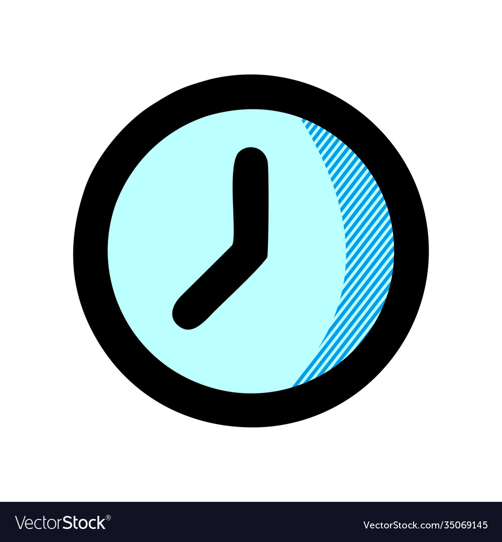 Clock logo icon isolated watch object time