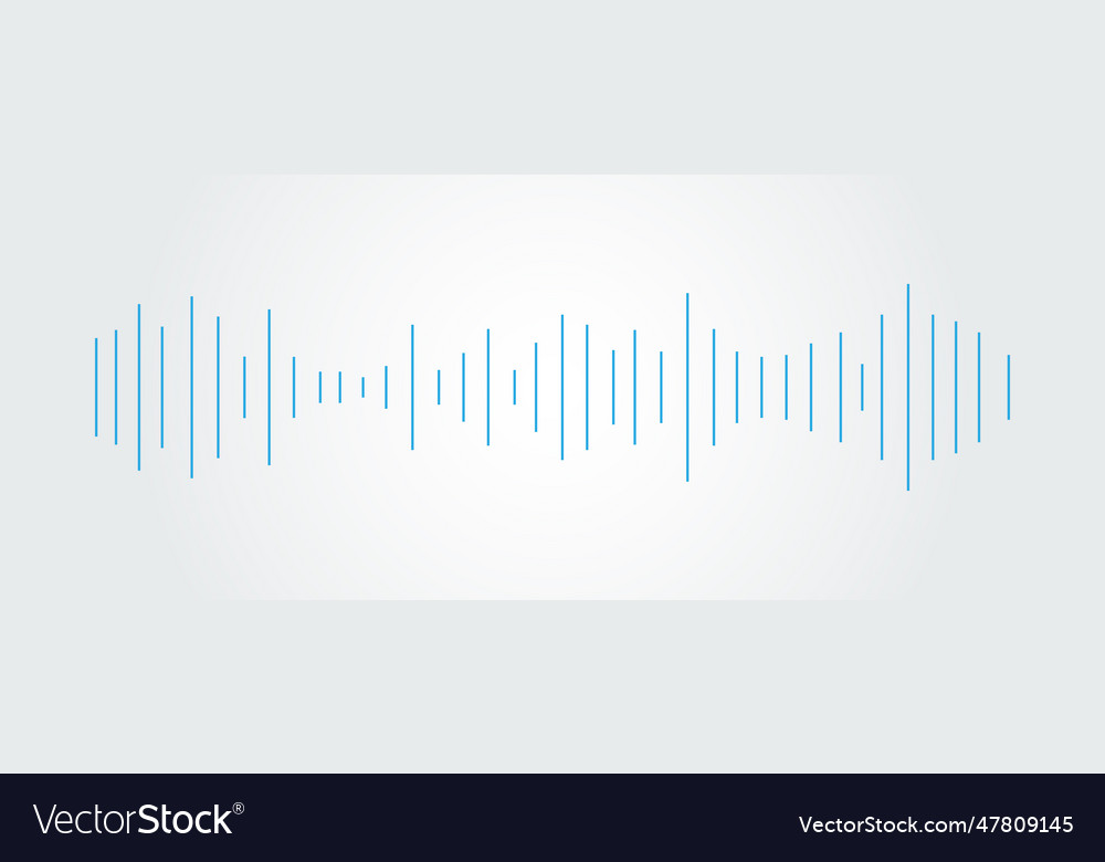 Equalizer waveform line voice Royalty Free Vector Image