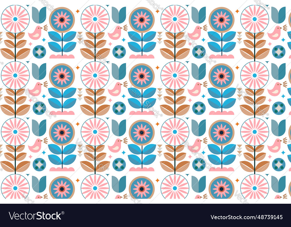 Flat scandinavian design pattern Vector Image Flat scandinavian design pattern