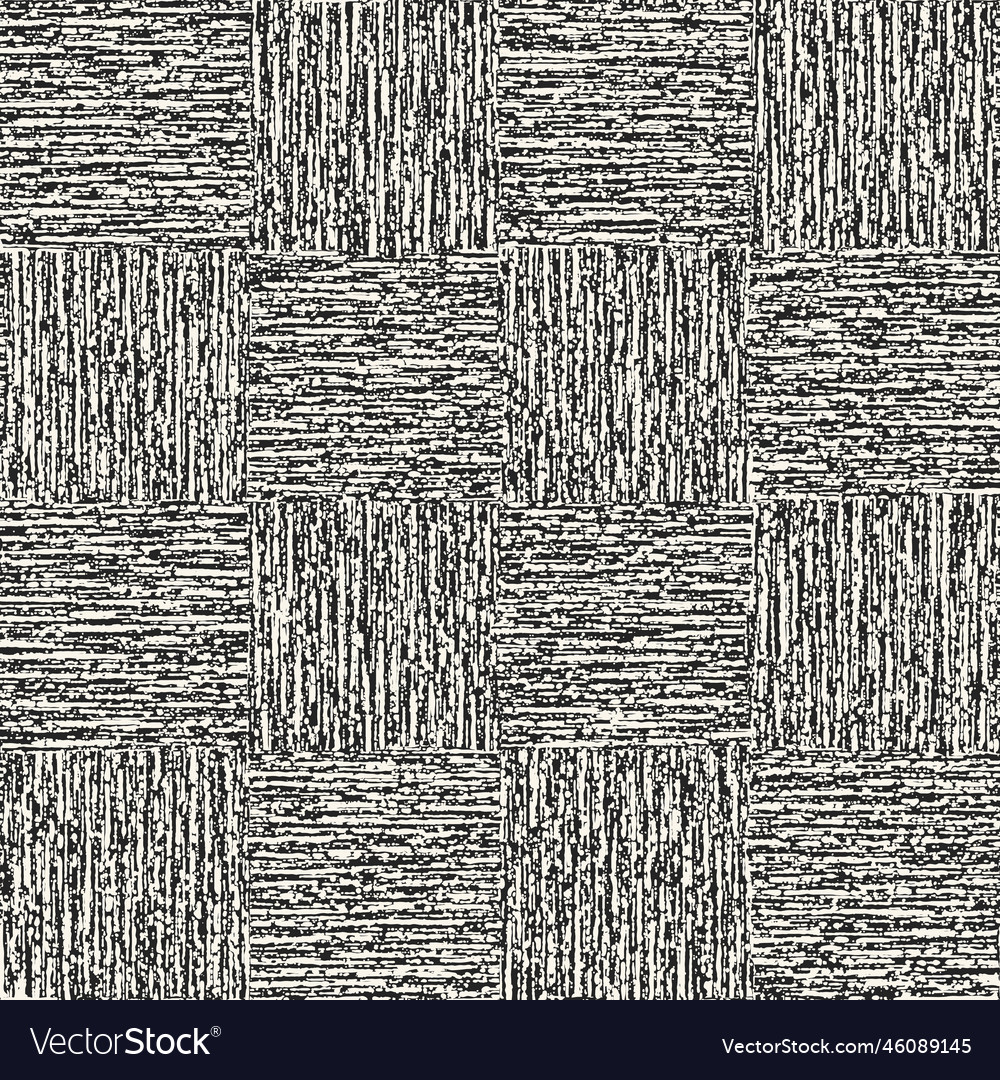 Grain textured checked pattern vector image Grain textured checked pattern