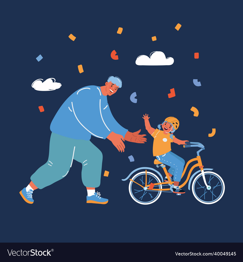 Happy caring father Royalty Free Vector Image - VectorStock