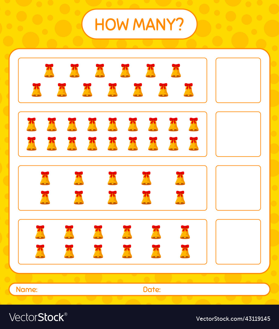 How many counting game with bell worksheet