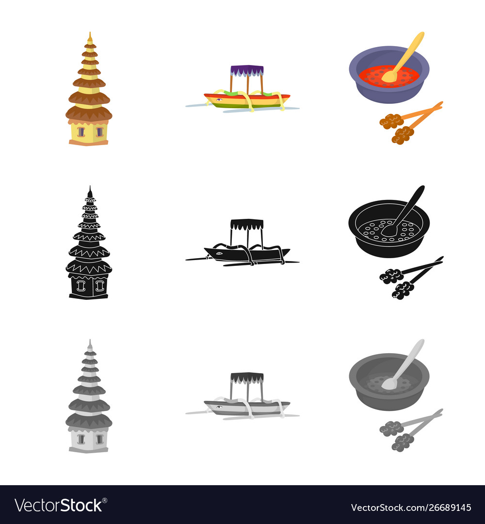 Isolated object and travel sign collection Vector Image Isolated object and travel sign collection
