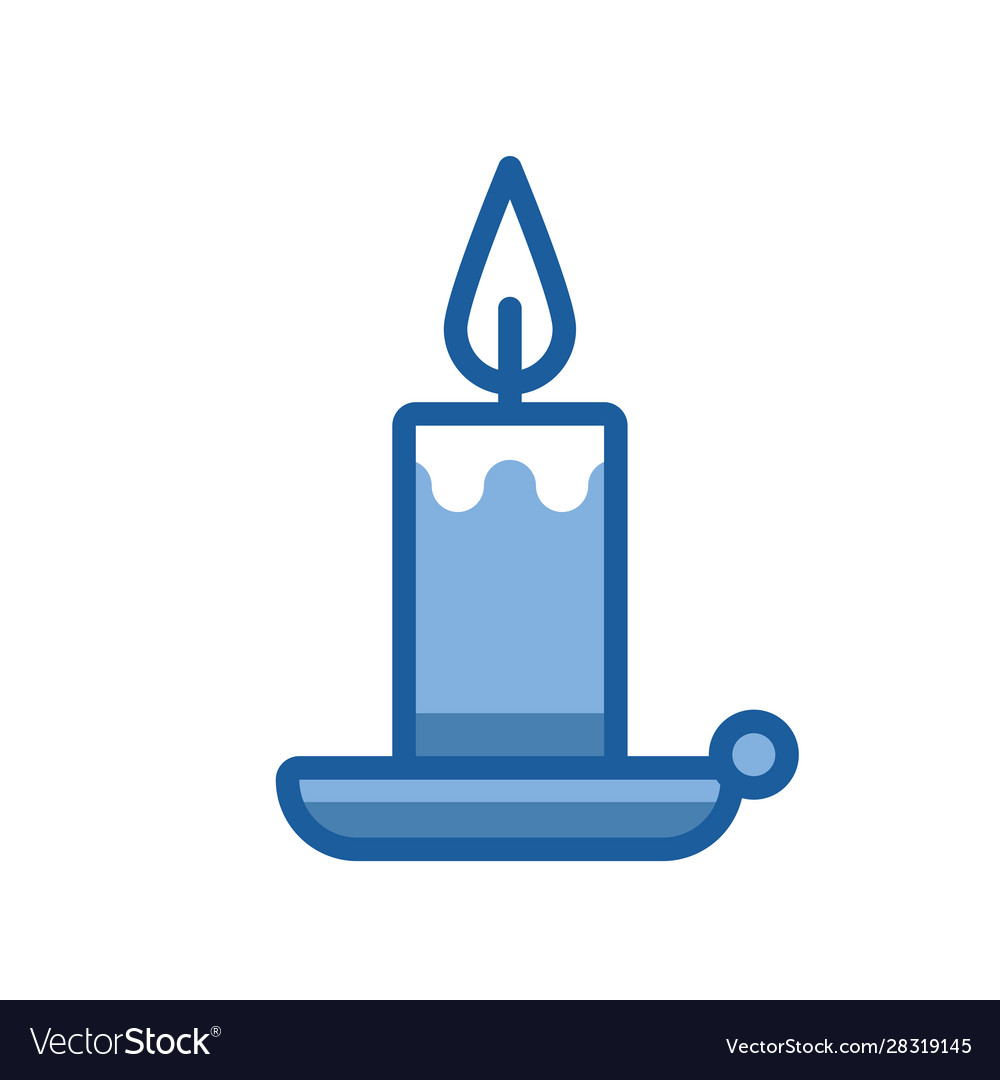 Merry christmas candle isolated icon