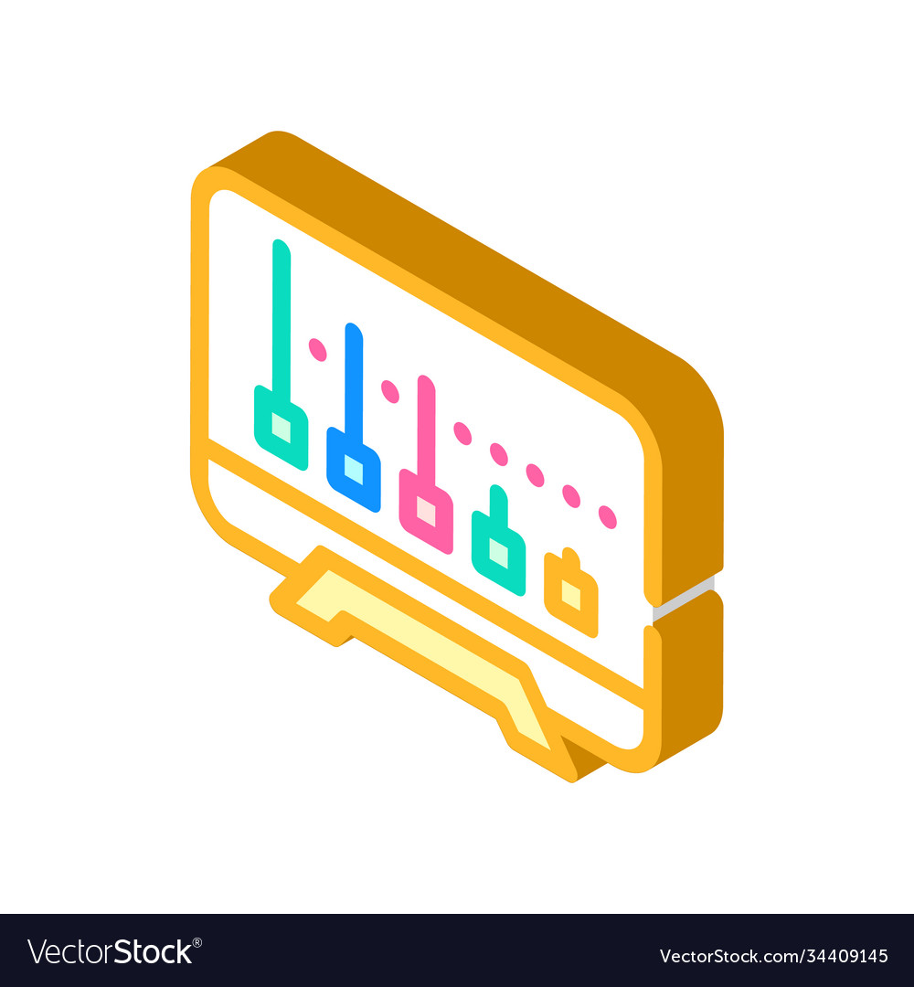 Minimum pass rating isometric icon Vector Image Minimum pass rating isometric icon