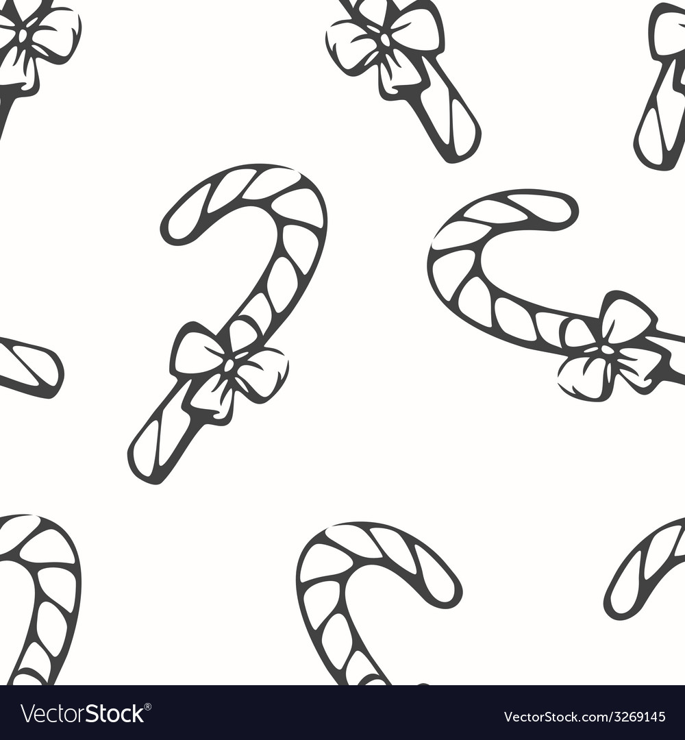 Monochrome seamless pattern with sketching candy