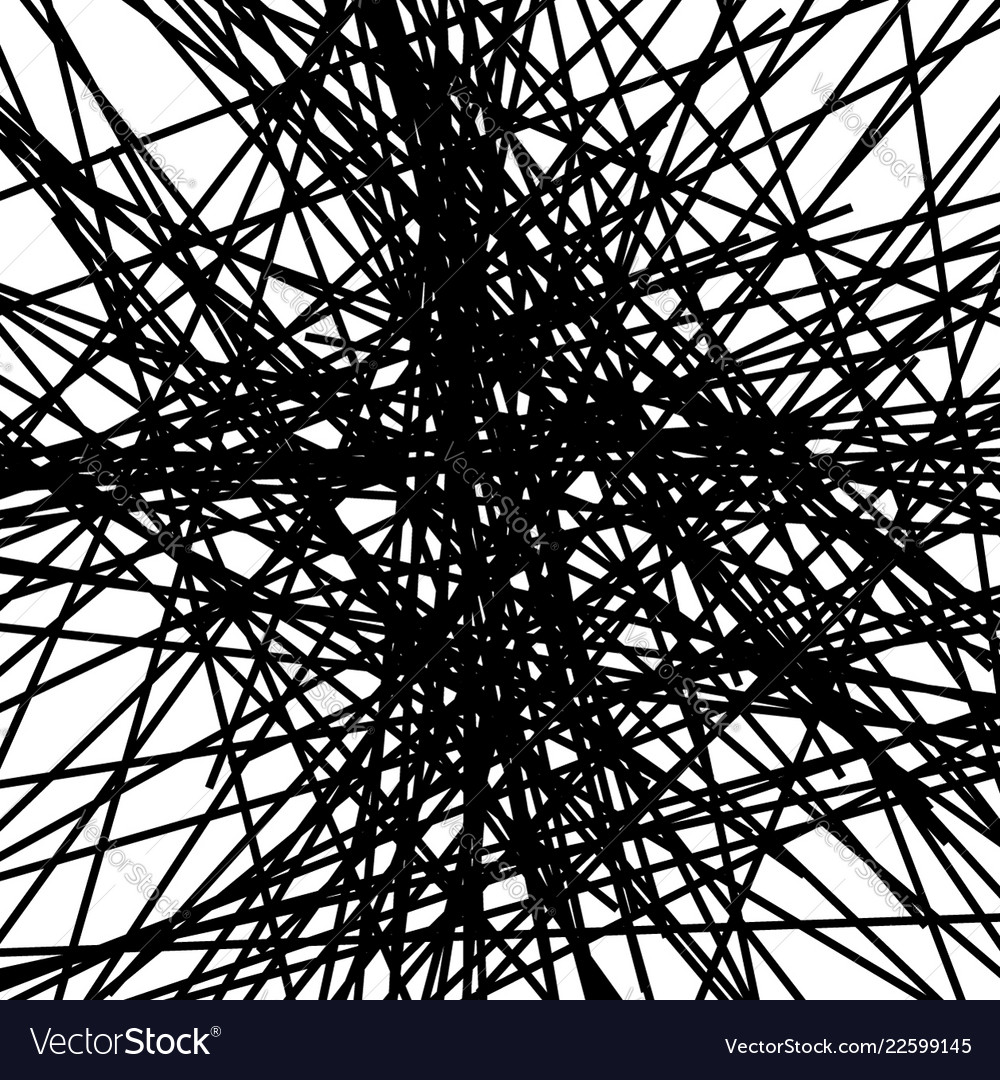 Random chaotic lines abstract geometric pattern