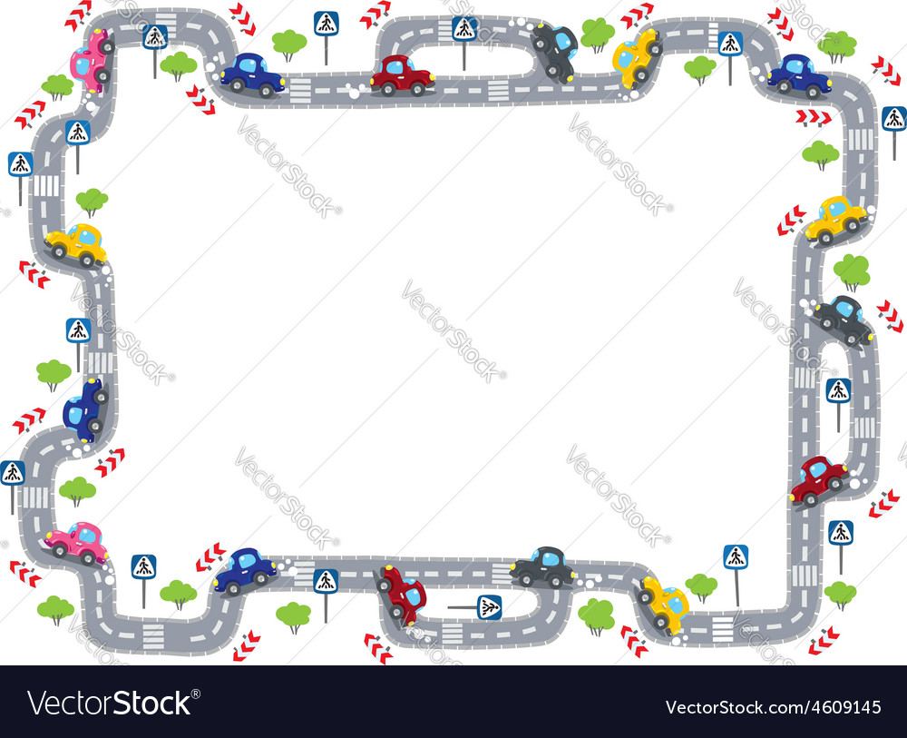 Road Frame with Cars