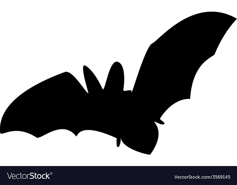 Silhouette of bat Royalty Free Vector Image - VectorStock