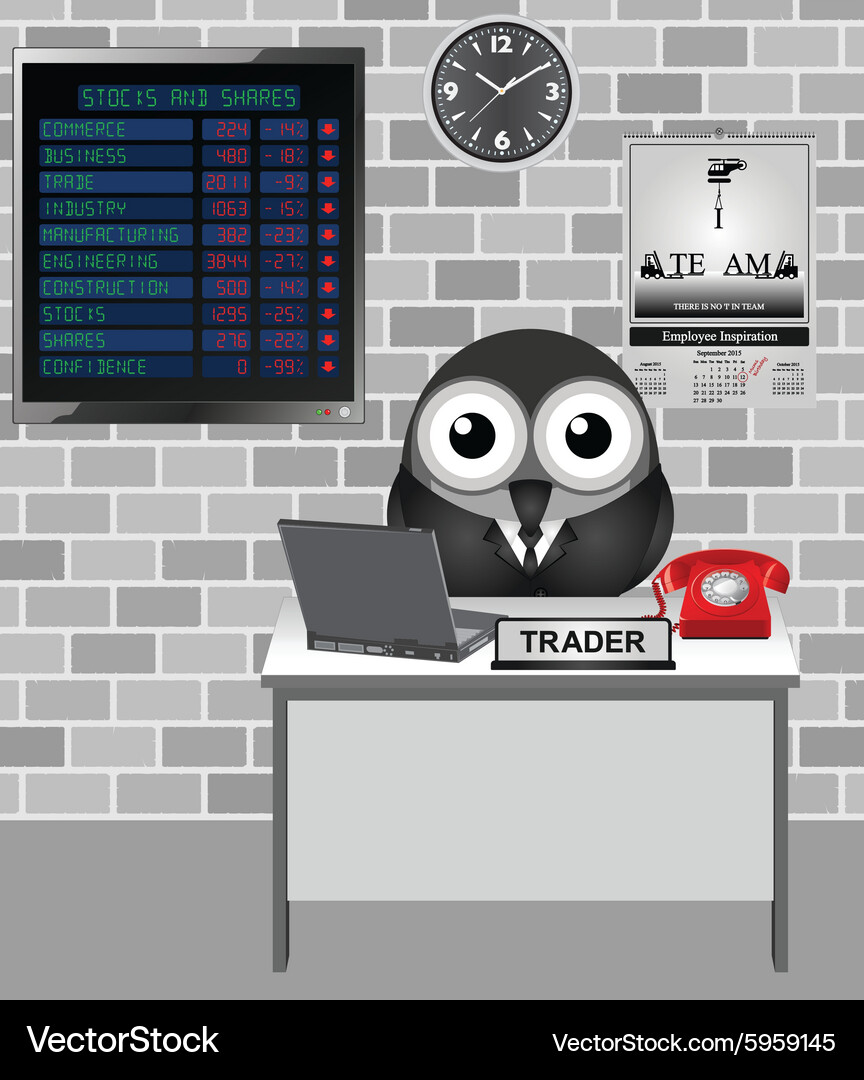 Stocks and shares crash Royalty Free Vector Image