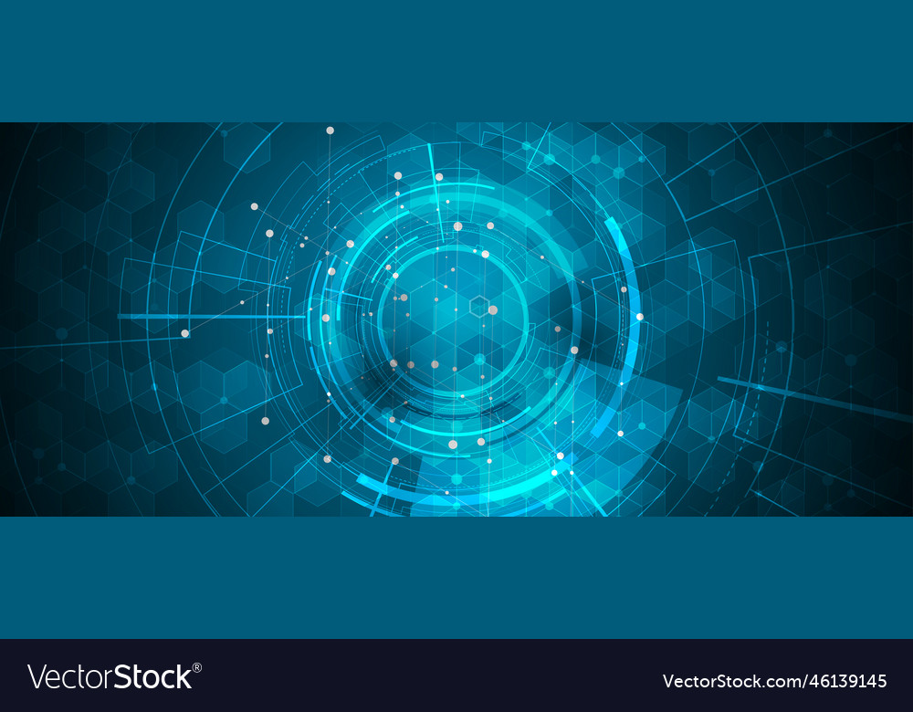 Technology data background idea of global vector image Technology data background idea of global