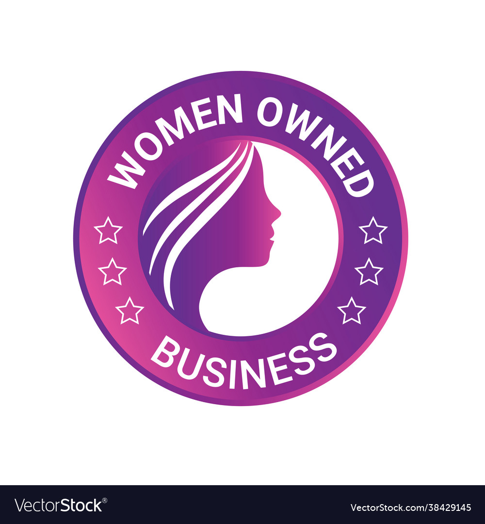 Women owned logo owned logo design Royalty Free Vector Image