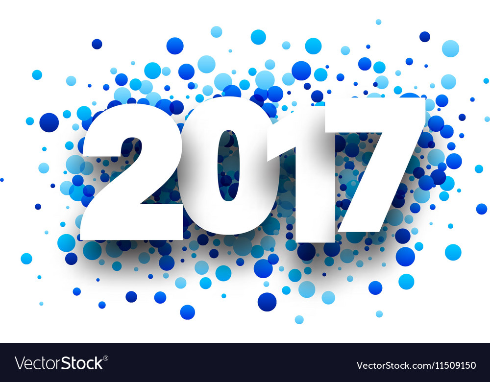 2017 background with blue drops