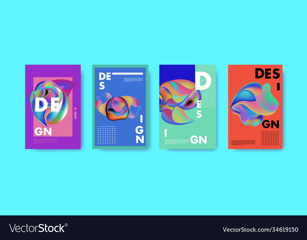 Abstract colorful liquid and fluid pattern Vector Image Abstract colorful liquid and fluid pattern