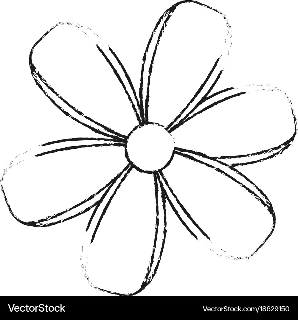Beautiful flowers symbol Royalty Free Vector Image