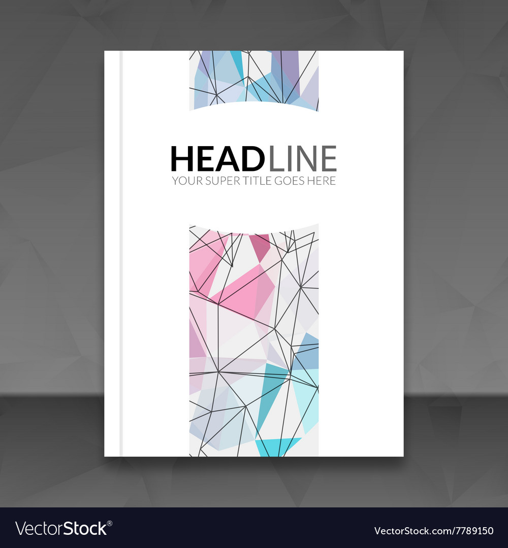 Cover report colorful triangle geometric lines