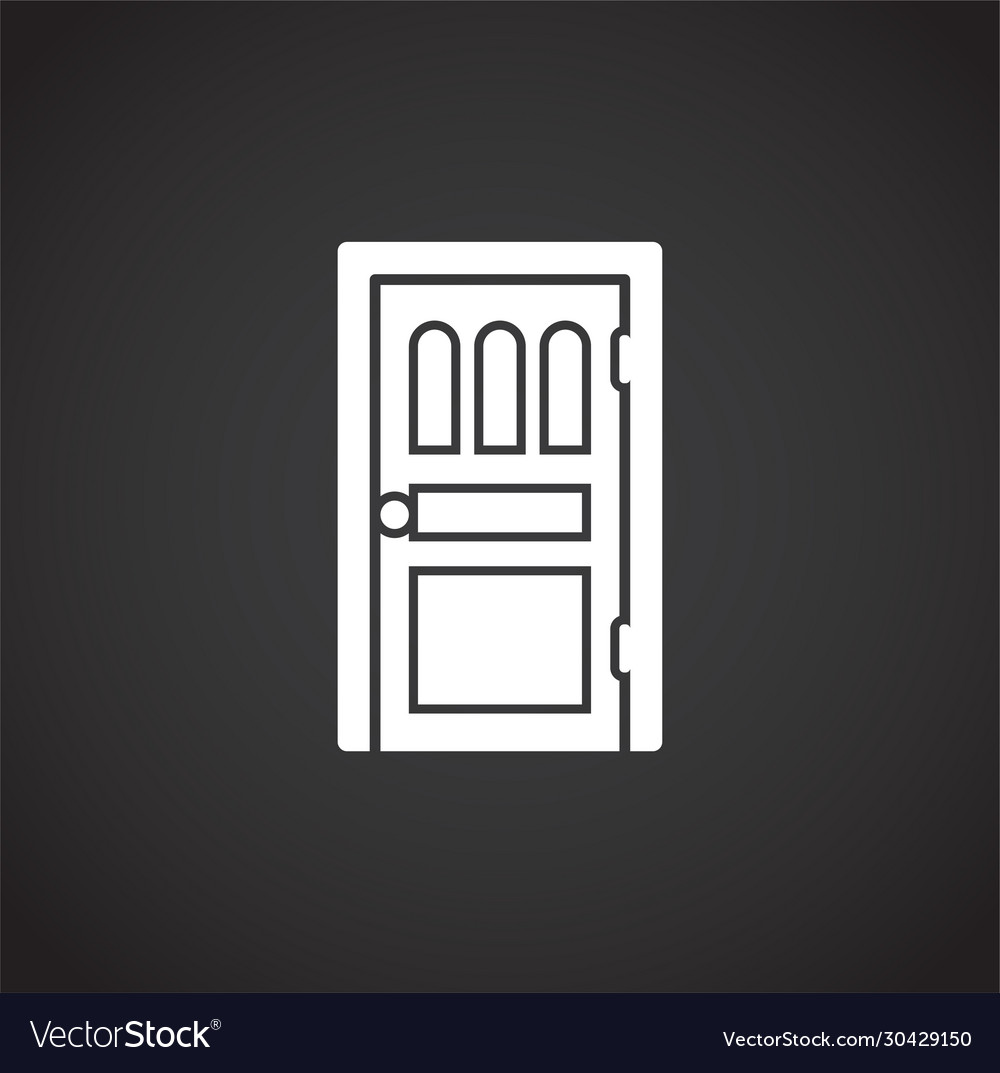 Door icon on background for graphic and web design Vector Image Door icon on background for graphic and web design