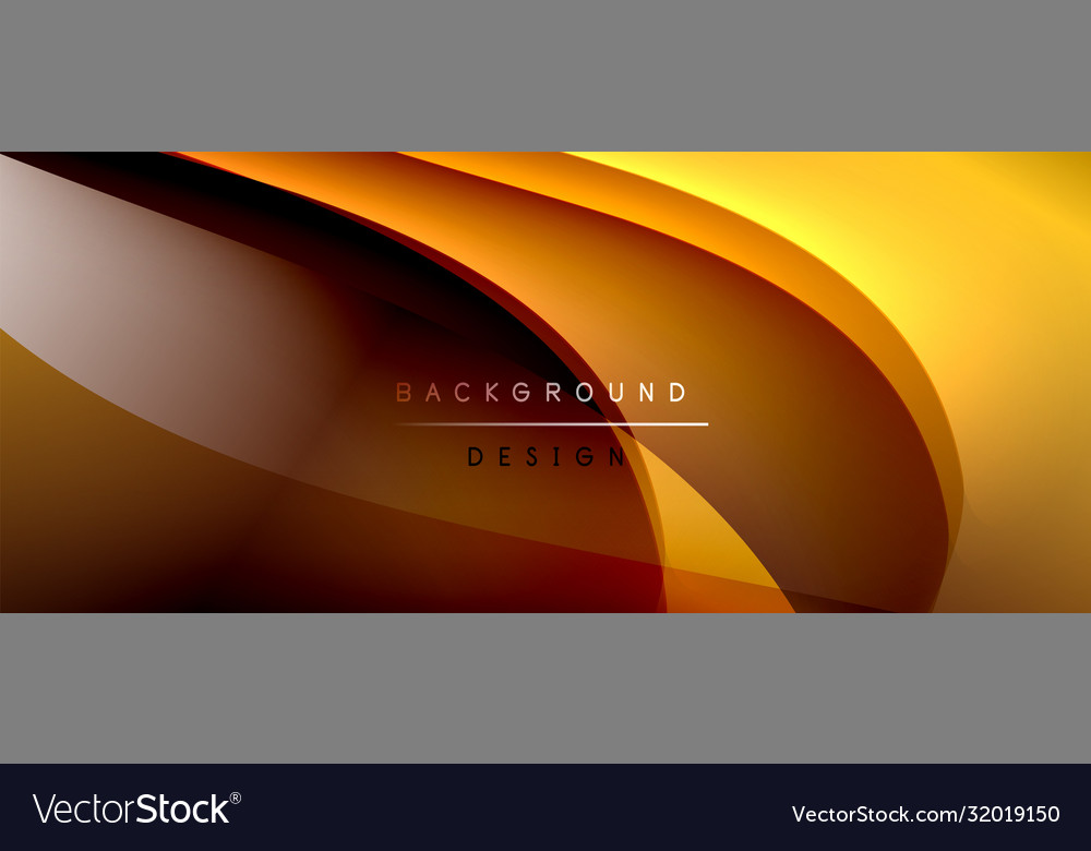 Fluid gradient waves with shadow lines and glowing