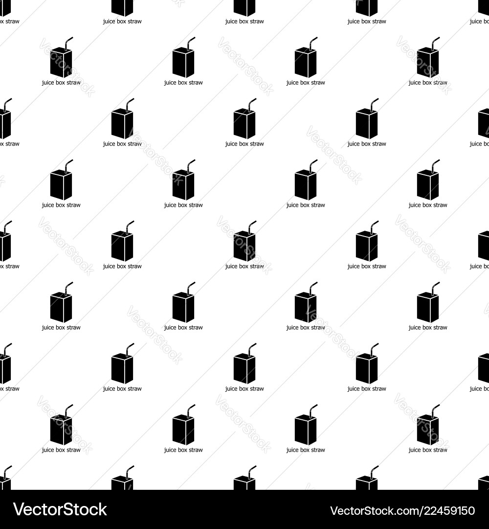 Juice box straw pattern seamless Royalty Free Vector Image