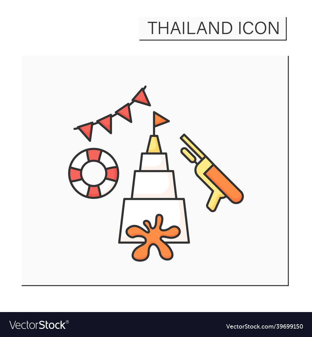 Songkran color icon